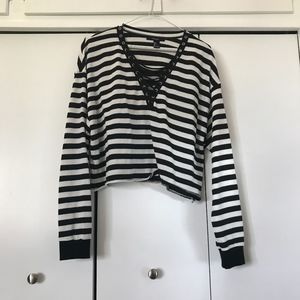 Stripe Crop Sweater